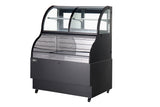 Omcan 47106 - 36" One (1) Shelf Dual Service Open Refrigerated Floor Display Case, 12.5 cu.ft. (354 L), Black