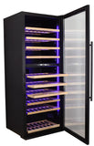 Omcan 47149 - Vinovero 28" Dual Zone Wine Cooler with 290 Bottle Capacity and Black Full Glass Door