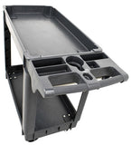Omcan 47152 - Heavy-Duty Dark Gray Utility Cart with Extended Handle 39.8″ x 17.3″ x 33″