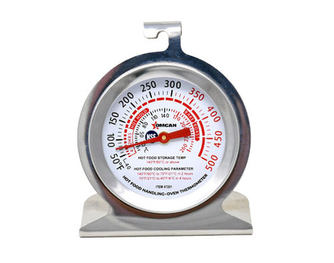 Omcan 47201 - Oven Thermometer with Built-in Hanging Hook and Standing Panel