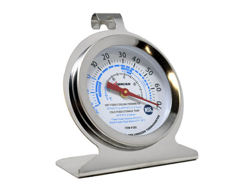 Omcan 47202 - Refrigeration Thermometer with Hanging Hook and Built-in Standing Panel