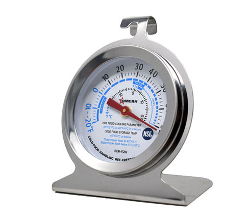 Omcan 47202 - Refrigeration Thermometer with Hanging Hook and Built-in Standing Panel