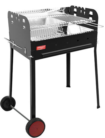 Omcan 47311 - Painted Steel Charcoal BBQ Grill Stainless Steel Brazier and Panel
