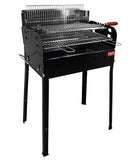 Omcan 47314 - Painted Steel Charcoal BBQ Grill with Stainless Steel Double Grid and Central Rod for Vertical Cooking