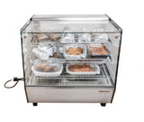Omcan 47425 - 27" Countertop Display Warmer, 3 Shelves, Square Glass, Full-Service, 4.2 cu.ft. (120 L) Capacity  – 110V, 1650 W