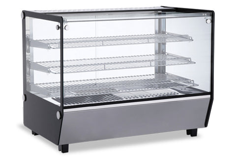 Omcan 47426 - 34" Countertop Display Warmer, 3 Shelves, Square-Glass, Full-service, 5.6 cu.ft. (160L) Capacity  – 110V, 1650W
