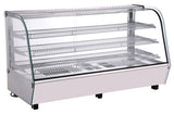 Omcan 47456 - 48″ Countertop Display Warmer, 3 Shelves, Front Curved Glass, Full-Service, 7.14 cu. ft. (202 L) Capacity