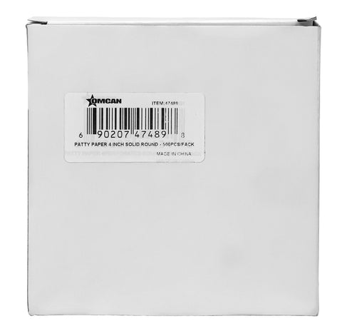 Omcan 47489 - 4″ Solid Round Patty Paper