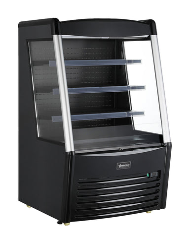 Omcan 47514 - 36″ Three (3) Shelf Grab-and-Go Open Refrigerated Self-Serve Display Case, 13.77 cu.ft. (390 L), Black