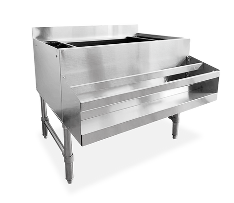 Omcan 47520 - 36″ Ice Bin with 3″ Backsplash and 2 Holders