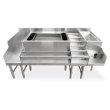 Omcan 47520 - 36″ Ice Bin with 3″ Backsplash and 2 Holders