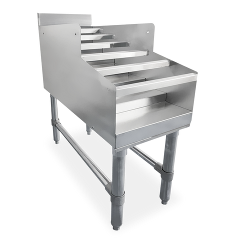 Omcan 47522 - 24″ Stainless Steel Liquor Display Rack with 3″ Backsplash