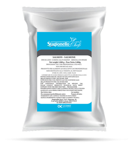 Omcan 47531 - Stagionello Curing Salts and Spice Blend for Salmon 2kg/Bag