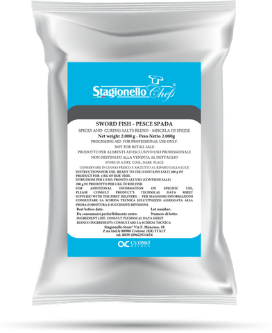 Omcan 47532 - Stagionello Curing Salts and Spice Blend for Sword Fish 2kg/Bag