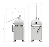 Omcan 47582 - Trento Manual Bun / Dough Rounding Divider, 15 Division – 220V, 3Ph