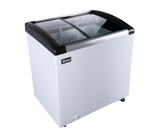 Omcan 47751 - 31″ Two (2) Door Ice Cream Display Chest Freezer with Curved Glass Top, 4.1 cu.ft. (116 L)