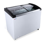 Omcan 47752 - 44″ Two (2) Door Ice Cream Display Chest Freezer with Curved Glass Top, 6.7 cu.ft. (190 L)