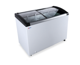 Omcan 47753 - 48″ Two (2) Door Ice Cream Display Chest Freezer with Curved Glass Top, 7.6 cu.ft. (215L)