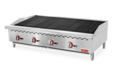 Omcan 47766 - 48″ Countertop Radiant Gas Charbroiler, 4 burners, 140,000 BTU