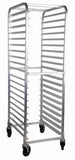 Omcan 47802 - Mobile Steam Table Pan Rack, 20 Slides with 3″ Spacing, Curved Top, Aluminum