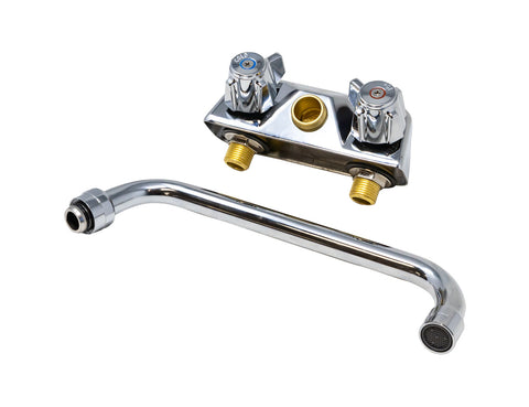 Omcan 47821 - Wall Mount Bar Sink Faucet with 10″ Swing Spout and 4″ Centers
