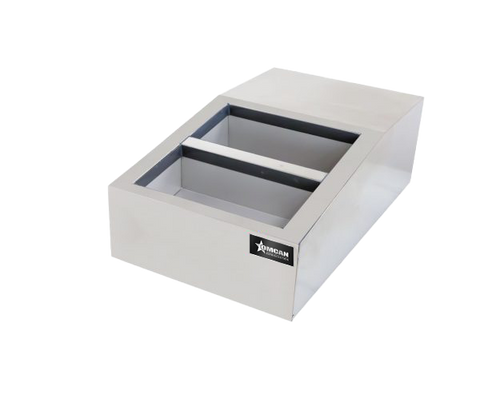 Omcan 47861 - 15″ Countertop Refrigerated Prep Rail with 4 x GN 1/6 Pans Capacity