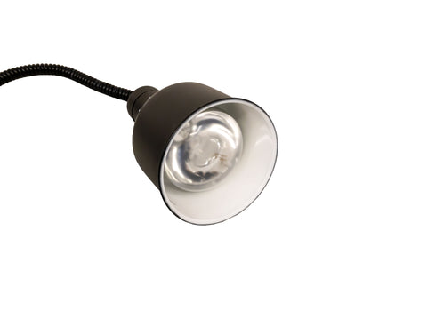 Omcan 47874 - Heat Lamp – Ceiling Mount – 30″-80″ Retractable Cord with Black Dome Shade