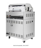 Omcan 47876 - 30″ BBQ Grill Propane Gas 5 Burners 58,000 BTU with Rotisserie Kit, Warming Rack, LED Light