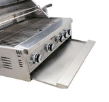 Omcan 47876 - 30″ BBQ Grill Propane Gas 5 Burners 58,000 BTU with Rotisserie Kit, Warming Rack, LED Light