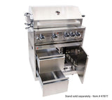 Omcan 47876 - 30″ BBQ Grill Propane Gas 5 Burners 58,000 BTU with Rotisserie Kit, Warming Rack, LED Light