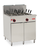 Omcan 48000 - 2 x 11 Gallon (42L) Natural Gas Floor Model Pasta Cooker, 140,000 BTU
