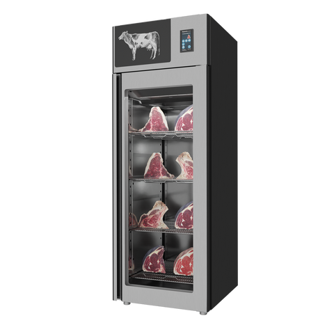 Omcan 48037 - Stagionello® Dry Age 3.0 700 Liter, 150 Kg Dry Aging Cabinet with Humidity Management, Standard – 220-240V, 1Ph, 548W