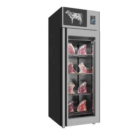Omcan 48037 - Stagionello® Dry Age 3.0 700 Liter, 150 Kg Dry Aging Cabinet with Humidity Management, Standard – 220-240V, 1Ph, 548W