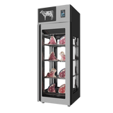 Omcan 48039 - Stagionello® Dry Age 3.0 700 Liter, 150 Kg Dry Aging Cabinet with Humidity Management, 4-Glass View – 220-240V, 1Ph, 548W