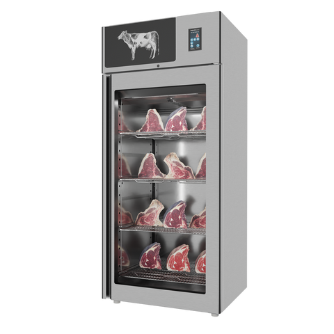 Omcan 48040 - Stagionello® Dry Age 3.0 900 Liter, 225 Kg Dry Aging Cabinet with Humidity Management, Standard – 220-240V, 1Ph, 548W