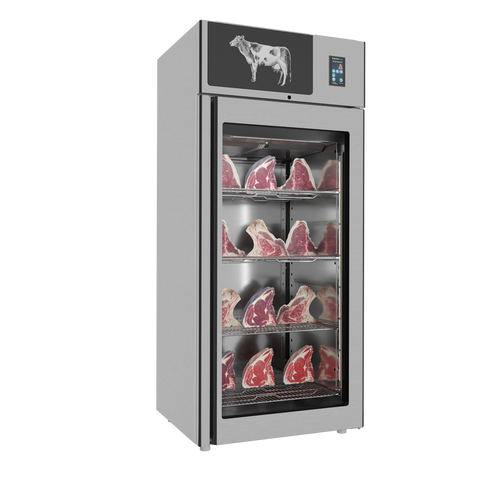 Omcan 48040 - Stagionello® Dry Age 3.0 900 Liter, 225 Kg Dry Aging Cabinet with Humidity Management, Standard – 220-240V, 1Ph, 548W