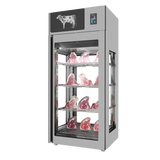 Omcan 48042 - Stagionello® Dry Age 3.0 900 Liter, 225 Kg Dry Aging Cabinet with Humidity Management, 4-Glass View – 220-240V, 1Ph, 548W