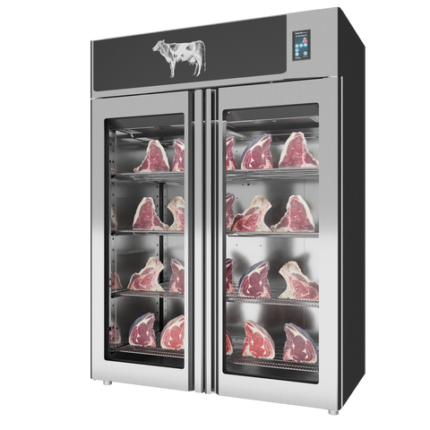 Omcan 48043 - Stagionello® Dry Age 3.0 1400 Liter, 450 Kg Dry Aging Cabinet with Humidity Management, Standard – 220-240V, 1Ph, 548W