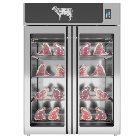 Omcan 48043 - Stagionello® Dry Age 3.0 1400 Liter, 450 Kg Dry Aging Cabinet with Humidity Management, Standard – 220-240V, 1Ph, 548W