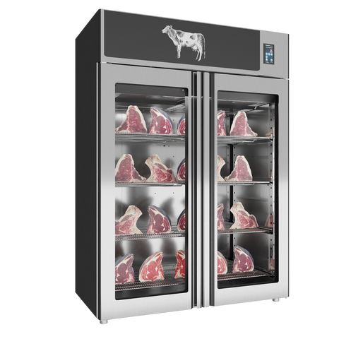 Omcan 48043 - Stagionello® Dry Age 3.0 1400 Liter, 450 Kg Dry Aging Cabinet with Humidity Management, Standard – 220-240V, 1Ph, 548W