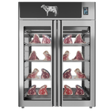 Omcan 48044 - Stagionello® Dry Age 3.0 1400 Liter, 450 Kg Dry Aging Cabinet with Humidity Management, 2-Glass View – 220-240V, 1Ph, 548W