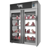 Omcan 48044 - Stagionello® Dry Age 3.0 1400 Liter, 450 Kg Dry Aging Cabinet with Humidity Management, 2-Glass View – 220-240V, 1Ph, 548W