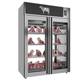 Omcan 48044 - Stagionello® Dry Age 3.0 1400 Liter, 450 Kg Dry Aging Cabinet with Humidity Management, 2-Glass View – 220-240V, 1Ph, 548W