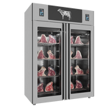 Omcan 48046 - Stagionello® Dry Age 3.0 TWIN 1400 Liter, 150 Kg + 150 Kg Dry Aging Cabinet with Humidity Management, Standard – 220-240V, 1Ph, 548W