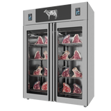 Omcan 48046 - Stagionello® Dry Age 3.0 TWIN 1400 Liter, 150 Kg + 150 Kg Dry Aging Cabinet with Humidity Management, Standard – 220-240V, 1Ph, 548W