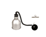 Omcan 48088 - Heat Lamp – Ceiling Mount – 30″-80″ Retractable Cord with Silver Dome Shade
