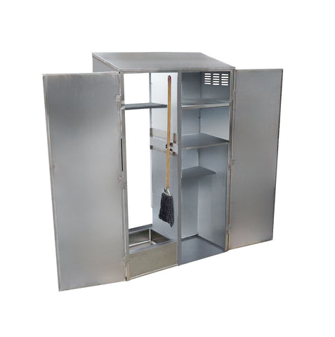 Omcan 48231 - Janitor Cabinet, 2 Doors with Left Mop Sink, Service Faucet and Hose
