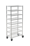 Omcan 48244 - Aluminum Universal Rack for 10″ x 30″ &amp; 12″ x 30″ meat trays with 8 slides and 8″ spacing