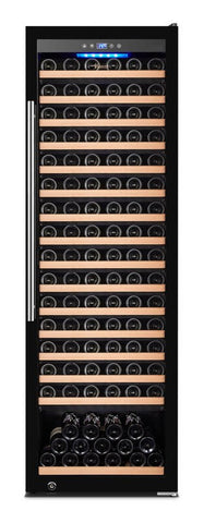 Omcan 48259 - Vinovero 27" Single Zone Wine Cooler with 192 Bottle Capacity and Black Full Glass Door