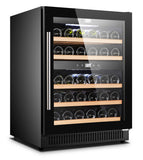 Omcan 48260 - Vinovero 23" Dual Zone Wine Cooler with 40 Bottle Capacity and Black Full Glass Door